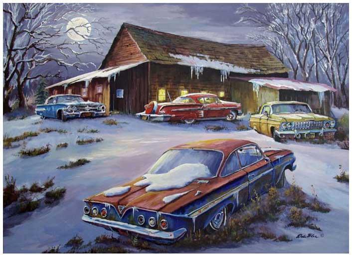 Impalas in the Moonlight